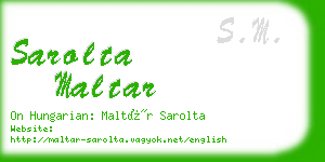 sarolta maltar business card